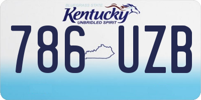 KY license plate 786UZB