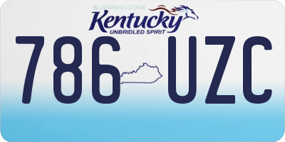 KY license plate 786UZC