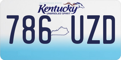 KY license plate 786UZD