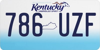 KY license plate 786UZF