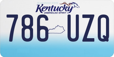 KY license plate 786UZQ