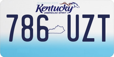 KY license plate 786UZT