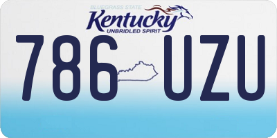 KY license plate 786UZU
