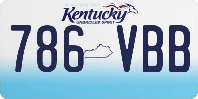 KY license plate 786VBB