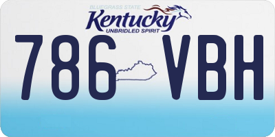 KY license plate 786VBH