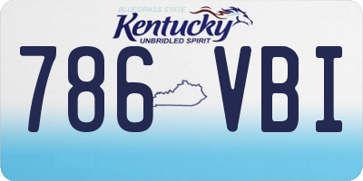 KY license plate 786VBI