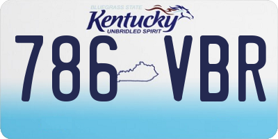 KY license plate 786VBR