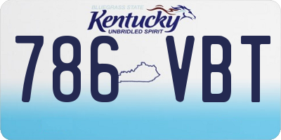 KY license plate 786VBT