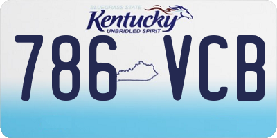 KY license plate 786VCB