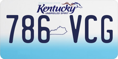 KY license plate 786VCG