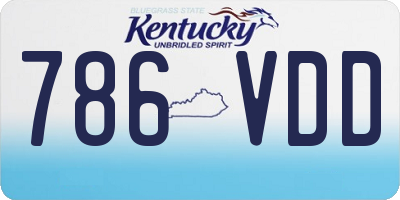 KY license plate 786VDD