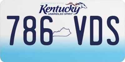 KY license plate 786VDS