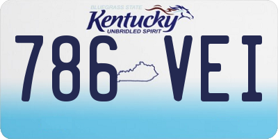 KY license plate 786VEI