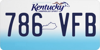 KY license plate 786VFB