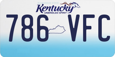 KY license plate 786VFC
