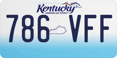 KY license plate 786VFF
