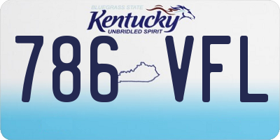 KY license plate 786VFL