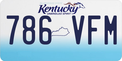 KY license plate 786VFM
