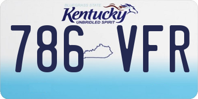 KY license plate 786VFR