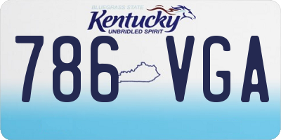 KY license plate 786VGA