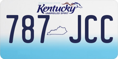 KY license plate 787JCC