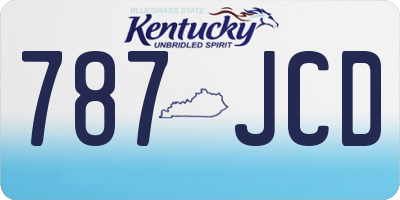 KY license plate 787JCD