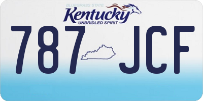 KY license plate 787JCF