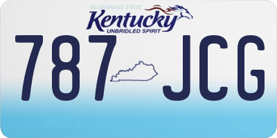 KY license plate 787JCG