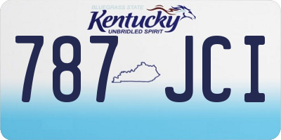 KY license plate 787JCI