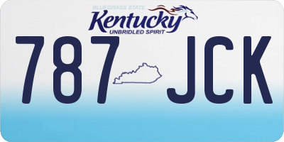 KY license plate 787JCK