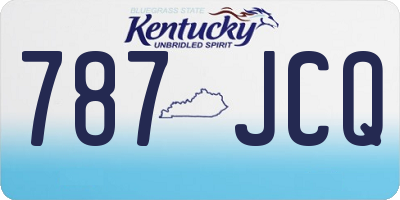 KY license plate 787JCQ