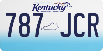 KY license plate 787JCR