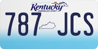 KY license plate 787JCS