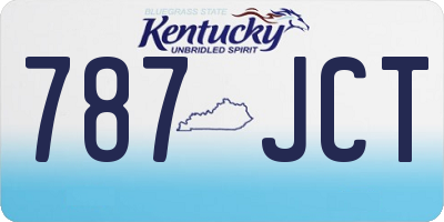 KY license plate 787JCT