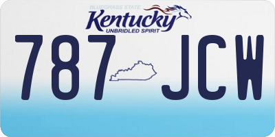 KY license plate 787JCW