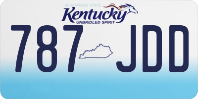 KY license plate 787JDD