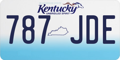 KY license plate 787JDE