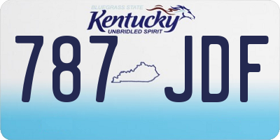 KY license plate 787JDF