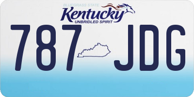KY license plate 787JDG