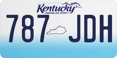 KY license plate 787JDH