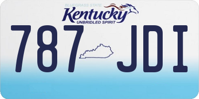 KY license plate 787JDI