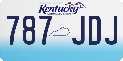 KY license plate 787JDJ
