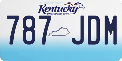 KY license plate 787JDM