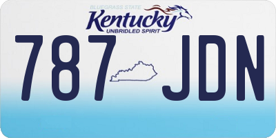 KY license plate 787JDN