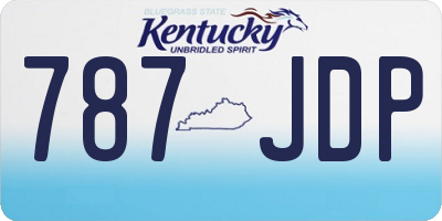 KY license plate 787JDP