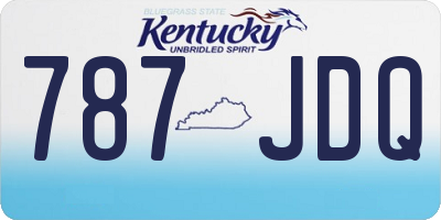 KY license plate 787JDQ