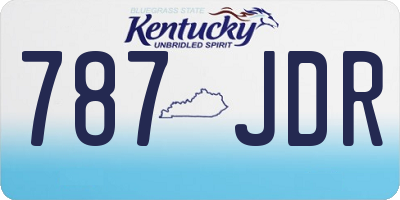 KY license plate 787JDR