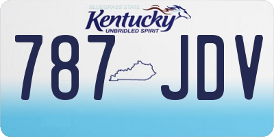 KY license plate 787JDV