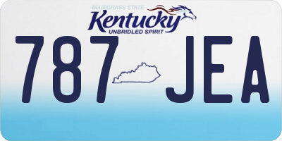 KY license plate 787JEA