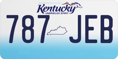 KY license plate 787JEB